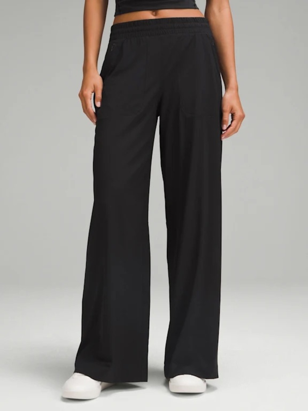 lululemon athletica Black Wide-Leg Pants swift mid rise black